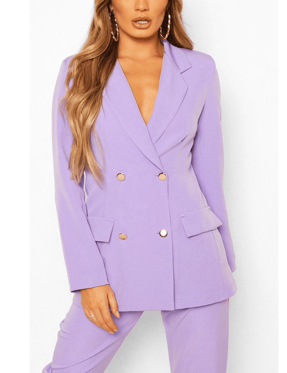 Gold Trim Blazer Set